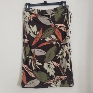 BCBG Paris Faux Wrap Tie Waist Kick Skirt